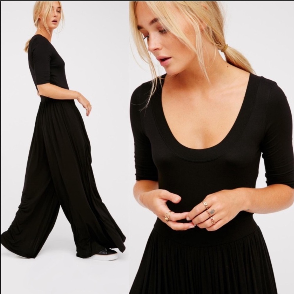 NWT Free People Rosebowl Jumpsuit GRAY: S4/6 - Picture 2 of 6